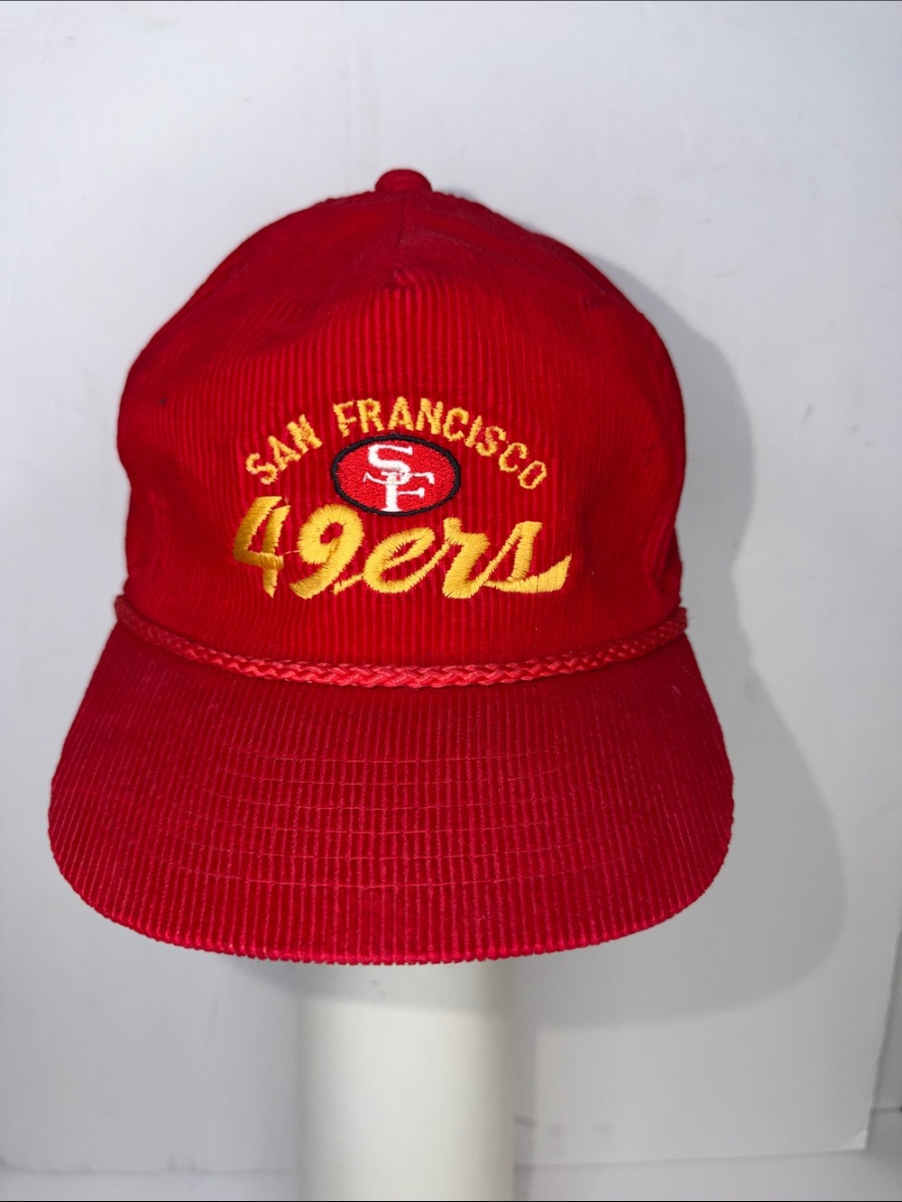 San Francisco 49ers Red Corduroy Cap - Classic Team Logo